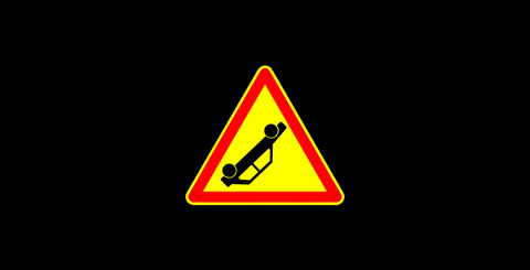 Accident (temporaire, panneau jaune)