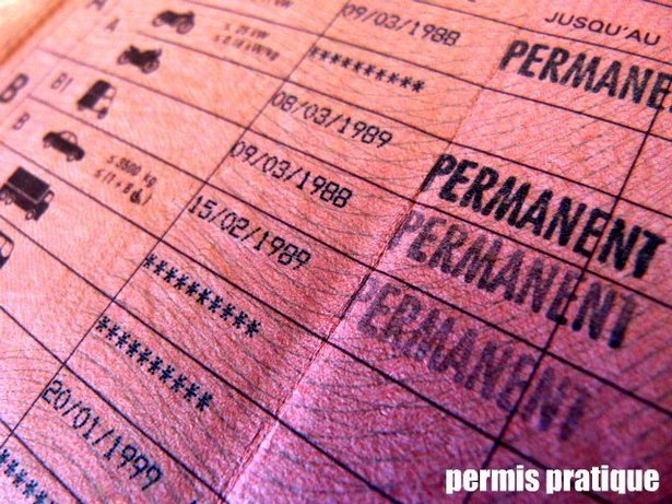 Dénomination "Permanent" pour les permis délivrés avant l'entrée en vigueur du permis à points.