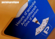 Le nouveau disque de stationnement bleu depuis 2012.