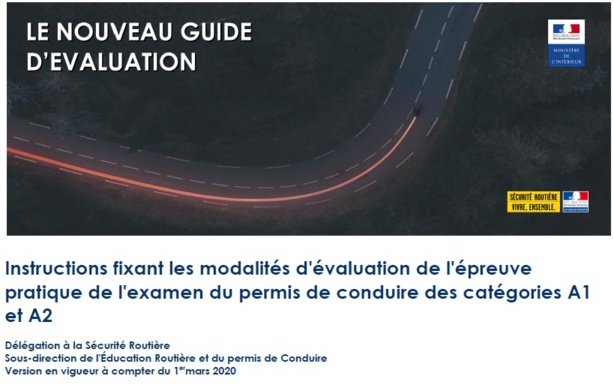 Le guide d'évaluation des inspecteurs pour les permis moto 2020 (1/3)