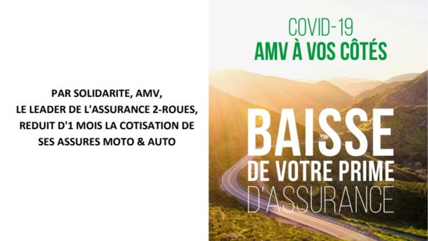 COVID-19 : L’assureur AMV offre un mois de cotisation gratuite COVID-19 : L’assureur AMV offre un mois de cotisation gratuite