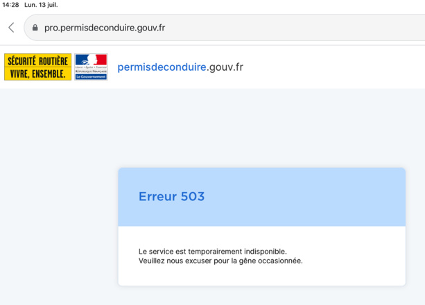 L’inscription en ligne à l’examen du permis de conduire déjà en échec L’inscription en ligne à l’examen du permis de conduire déjà en échec