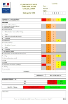 L'épreuve hors circulation de la catégorie C1E