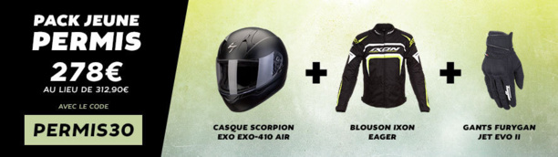 Motoblouz : pack et remise exclusifs pour les jeunes permis moto Motoblouz : pack et remise exclusifs pour les jeunes permis moto