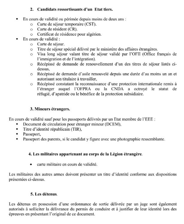 Guide des modalités de passage des épreuves du permis de conduire