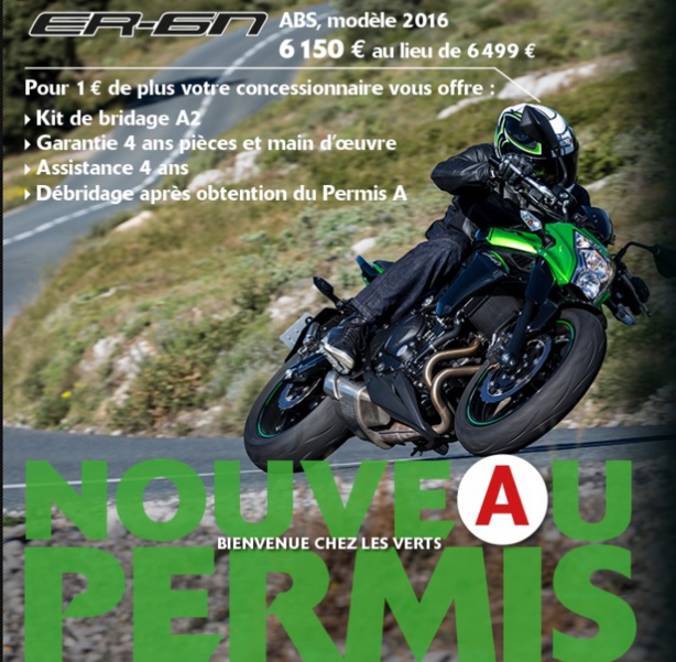 Kawasaki pense aux nouveaux "permis A2" Kawasaki pense aux nouveaux "permis A2"