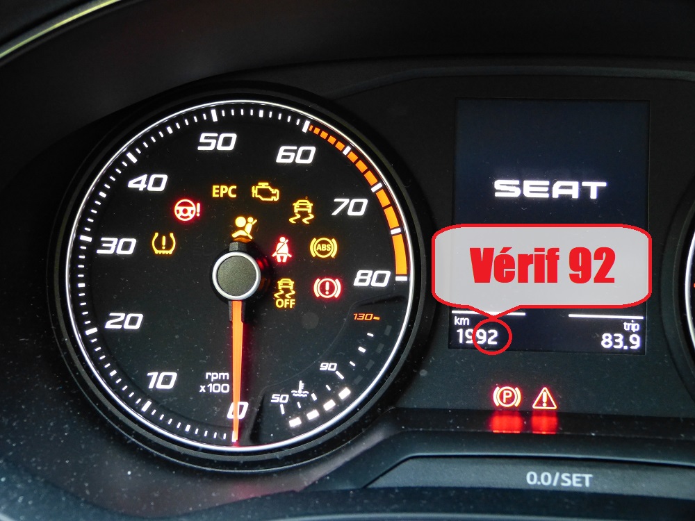 Les verifs intérieures du permis B (auto) sur la Seat Ibiza Les verifs intérieures du permis B (auto) sur la Seat Ibiza