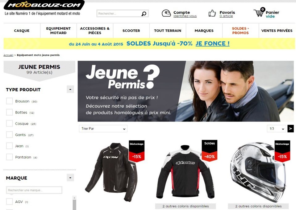 Motoblouz : pack et remise exclusifs pour les jeunes permis moto