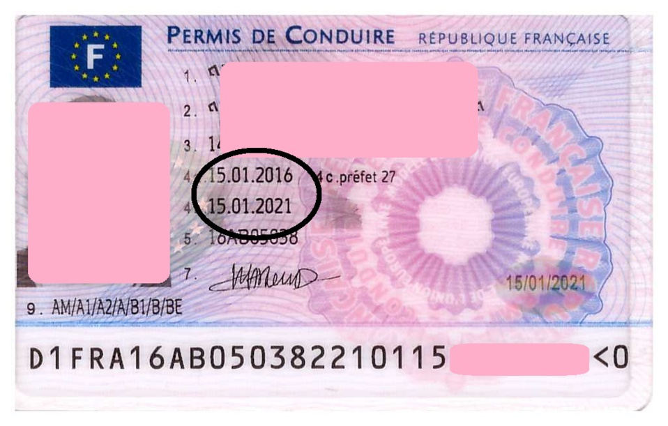 Permis de conduire date de validité dépassée