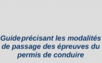 Guide des modalités de passage des épreuves du permis de conduire