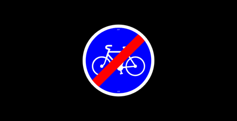 Fin de piste ou bande obligatoire pour cycle 