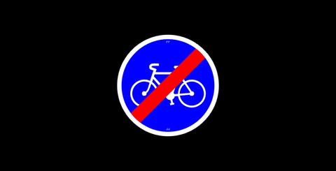 Fin de piste ou bande obligatoire pour cycle 