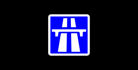 Début d’une section d’autoroute